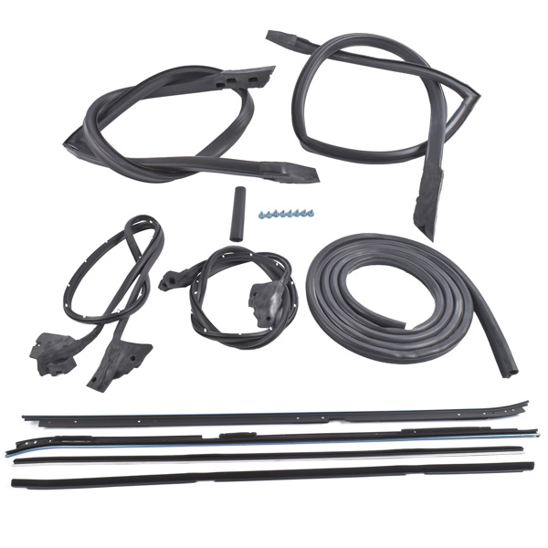 密封条 Set of 9 Rubber Weatherstripping Seal Kit Fit for 1981-1988 Buick Regal Oldsmobile Cutlass Supreme Black-6