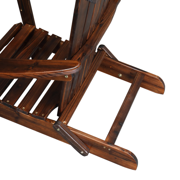 2PCS 杉木 碳化色 全拆 折叠木青蛙椅-4