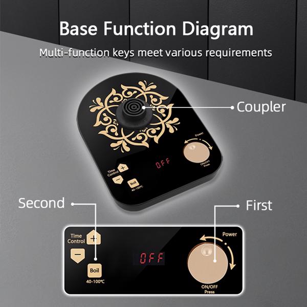 专业多功能玻璃茶壶 | 800ml 快速加热蒸煮冲泡一体电热水壶 带不锈钢过滤器（UPS/FEDEX/UniUni/GOFO物流发货 支持自提 ）-9