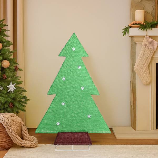 4ft  绿色  圣诞树  幻彩条加蒙布 110灯暖白LED  圣诞树灯装饰 30V 3.6W-3