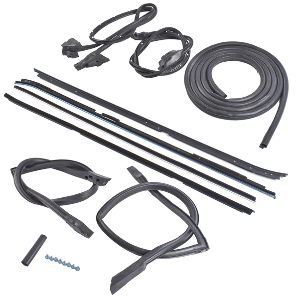 密封条 Set of 9 Rubber Weatherstripping Seal Kit Fit for 1981-1988 Buick Regal Oldsmobile Cutlass Supreme Black-8