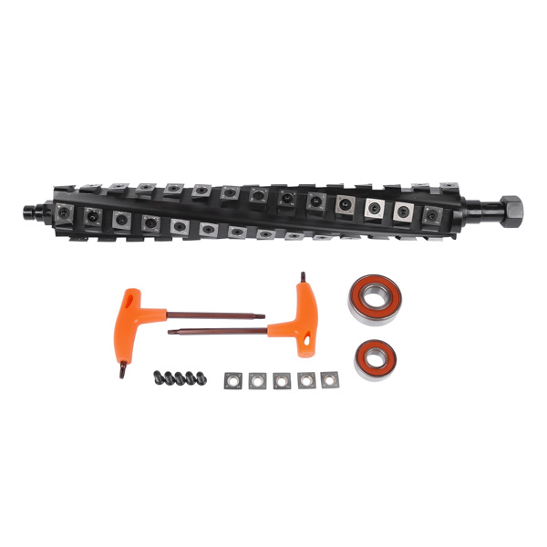 刨木机螺旋刀轴 Spiral Helical Cutterhead 13 inch Replacement for DeWalt DW735 DW735X Planers w/ 60 Inserts-4