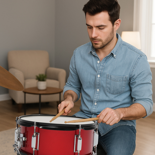 12in*5.5in 杨木 小军鼓 红色-10