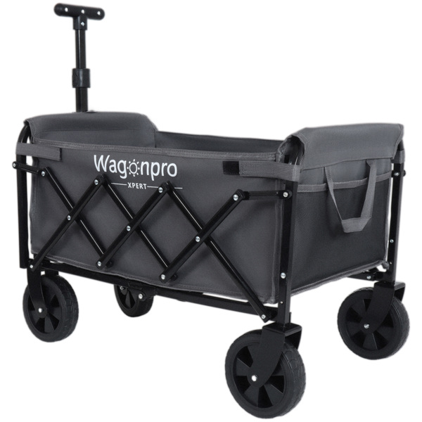 可扩展双层多功能货车，100% 额外空间 - 225 磅购物车，适合露营、购物、运动、园艺、钓鱼，灰色不支持Self-Pick Up-14