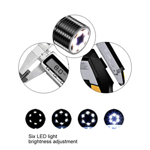 手持工业带屏内窥镜 4.3寸 8mm 双镜头 32G内存卡 10米（带锂电池）-6