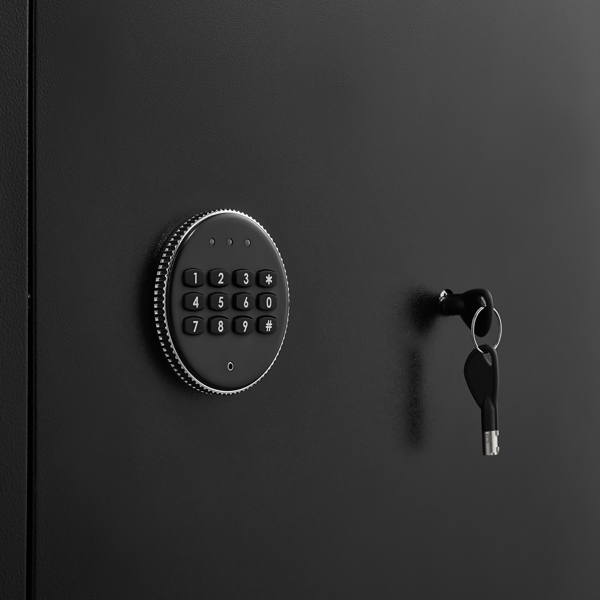 大型重型枪支保险箱，适用于步枪和手枪 - 55.2 英寸枪支安全柜，配有电子锁、LED 灯和可拆卸搁板不支持Self-Pick Up-15