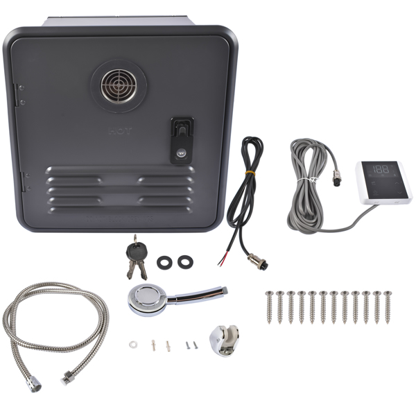 A3- 房车专用丙烷热水器 RV Tankless Water Heater 42000 BTU Gas Water Heater Remote Control 15"x15" Black-10