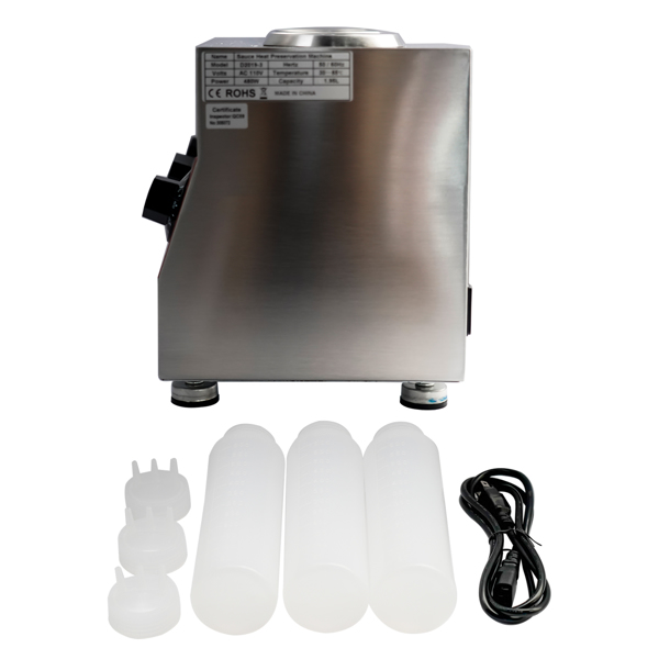 A3 酱汁泵3头美标110V Electric Sauce Bottle Warmer Nacho Cheese Warmer with 22oz bottle 86-185℉ 110V-5