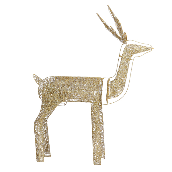 3.6ft 金色 电机摇头麋鹿 绕线撒粉 120LED暖白光 圣诞灯饰麋鹿 30V 3.6W 美规-16