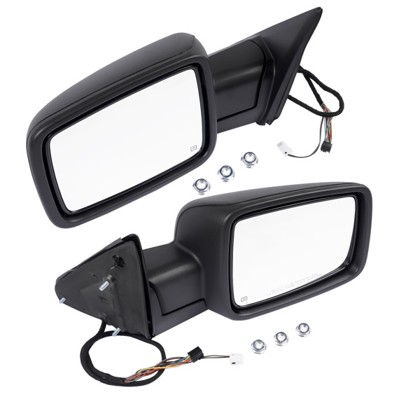 后视镜 Left & Right Side Mirrors Manual Fold+ Heated+ LED Signal Replacement for Ram 1500 2500 3500 68231240AI 68231241AI-4
