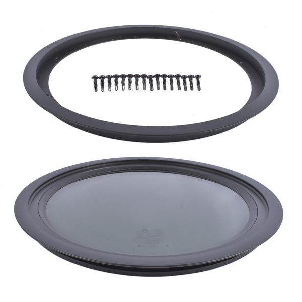 房车车窗 Round Fixed RV Window 13" Tinted Window for RV Camper Caravan with Trim Ring Fit for 1-5/8" Thickness Wal-2