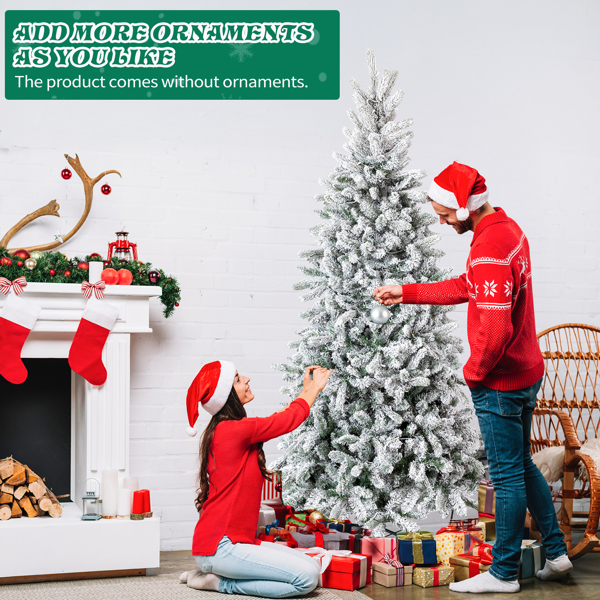 7ft 绿色植绒 铅笔树 自动树 PVC加单枝PE  1100枝头 400灯暖白8功能 圣诞树 30V 6W 美规-10