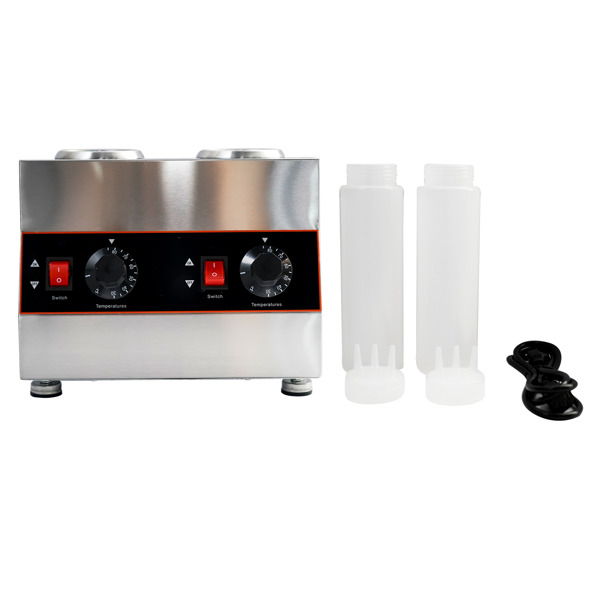 A3 酱汁泵2头美标110V Electric Sauce Bottle Warmer Nacho Cheese Warmer with 22oz bottle 86-185℉ 110V-1