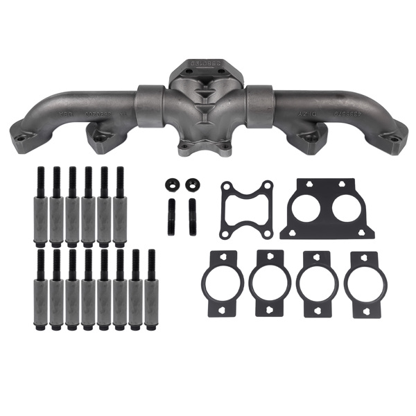 亚马逊禁售 排气歧管套装 Complete Exhaust Manifold With Mounting Kit Replacement for Cummins ISX CM570 3680650 New-2