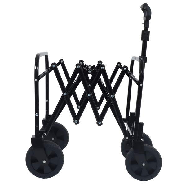 可扩展的双层多功能车，具有 100% 额外空间 - 用于露营、购物、运动、园艺、钓鱼的杂货车，支持 225 磅，深蓝色不支持Self-Pick Up-3