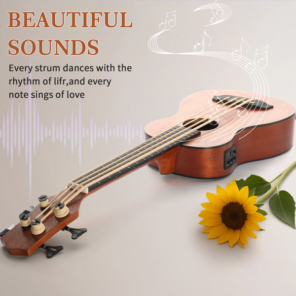 UKE101 30in 带EQ+5W音箱 桃花芯琴体 尤克里里-7