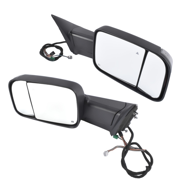 后视镜 Left + Right Power Heated Towing Mirror Fold Replacement for Ram 2500 3500 2019 2020 2021 CH1320506 CH1321506-2