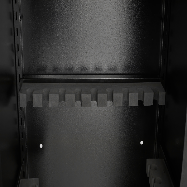 大型重型枪支保险箱，适用于步枪和手枪 - 55.2 英寸枪支安全柜，配有电子锁、LED 灯和可拆卸搁板不支持Self-Pick Up-16