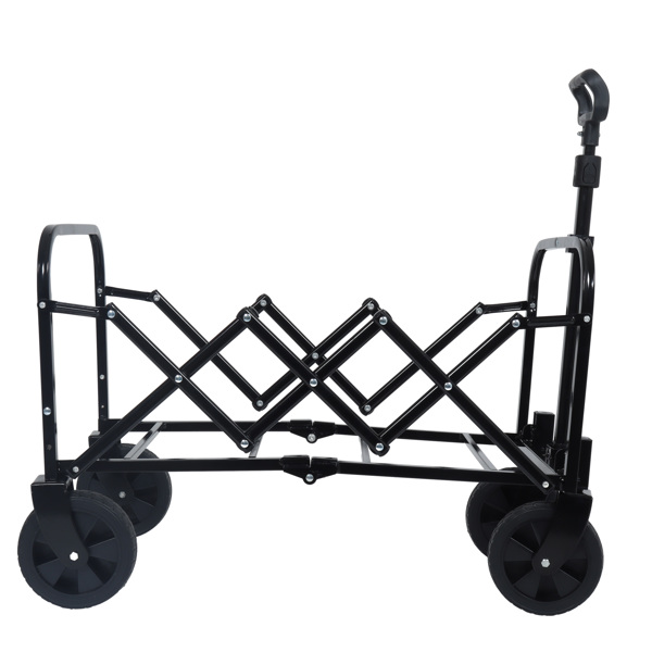 可扩展的双层多功能车，具有 100% 额外空间 - 用于露营、购物、运动、园艺、钓鱼的杂货车，支持 225 磅，深蓝色不支持Self-Pick Up-8