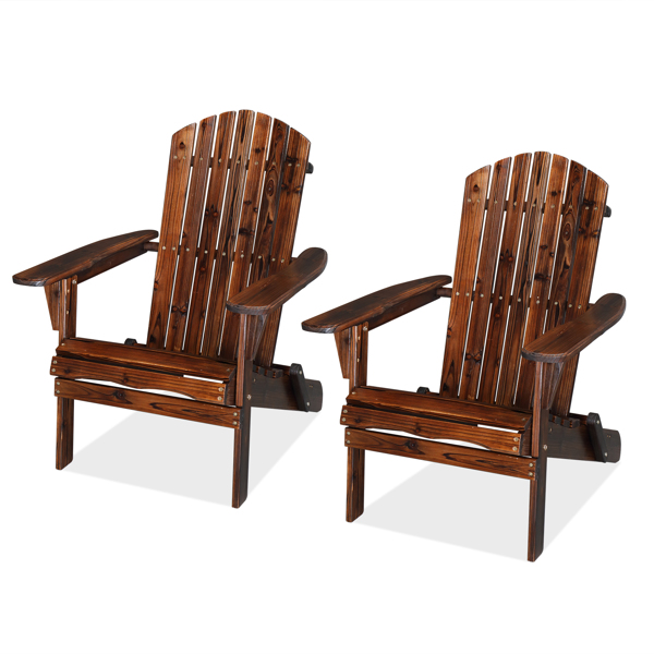 2PCS 杉木 碳化色 全拆 折叠木青蛙椅-15