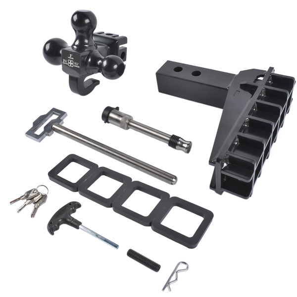 A3 拖车挂接装置 Adjustable Trailer Hitch with Hook, Tri-Ball (1-7/8" x 2" x 2-5/16") 17000 LBS-5