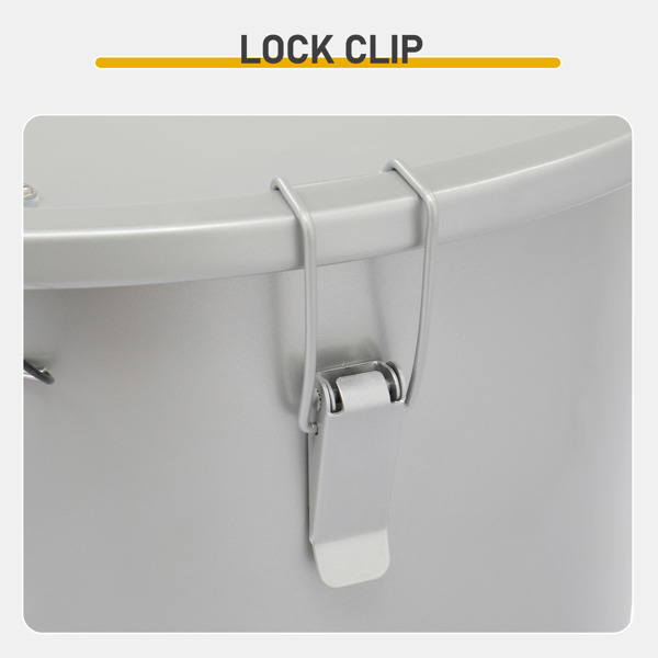 10加仑 钢+内外涂层 银色 带移动底座 滤油桶 炸锅-7