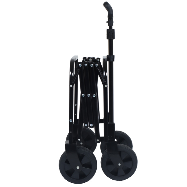 可扩展的双层多功能车，具有 100% 额外空间 - 用于露营、购物、运动、园艺、钓鱼的杂货车，支持 225 磅，深蓝色不支持Self-Pick Up-7