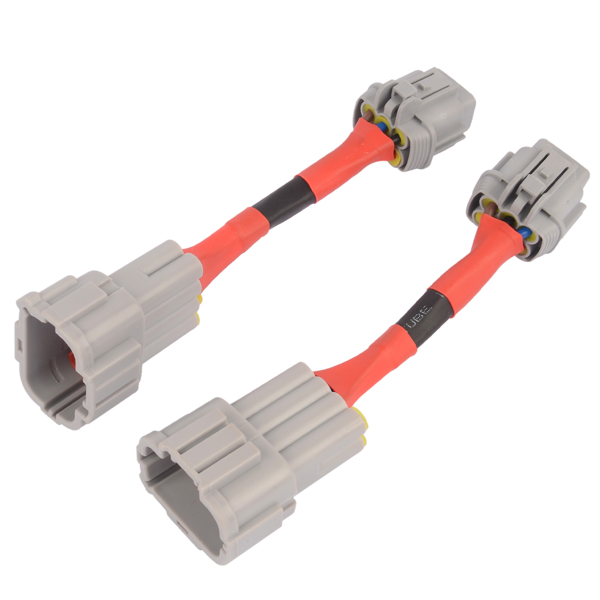 转接线 2x Headlight Conversion Adapters HID Wiring 8 to Halogen 6 Fits for Nissan 350Z 3.5L 2003-2005-6