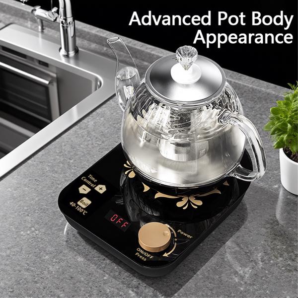 专业多功能玻璃茶壶 | 800ml 快速加热蒸煮冲泡一体电热水壶 带不锈钢过滤器（UPS/FEDEX/UniUni/GOFO物流发货 支持自提 ）-10