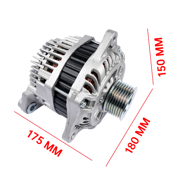 发电机 12V 150A Alternator with 7-Groove Pulley Fits for INFINITI EX35 EX37 M35 M37 Q60 Q70 Nissan 350Z 370Z 2007-2016-7