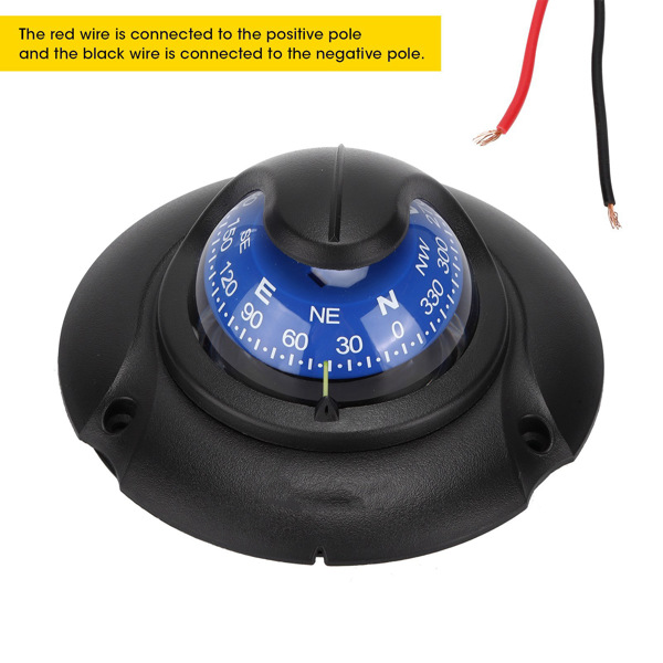 游艇用磁罗经 救生艇罗经 嵌入式磁罗经  内置LED背景灯光-6