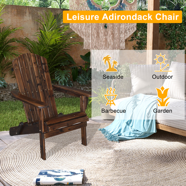 2PCS 杉木 碳化色 全拆 折叠木青蛙椅-10