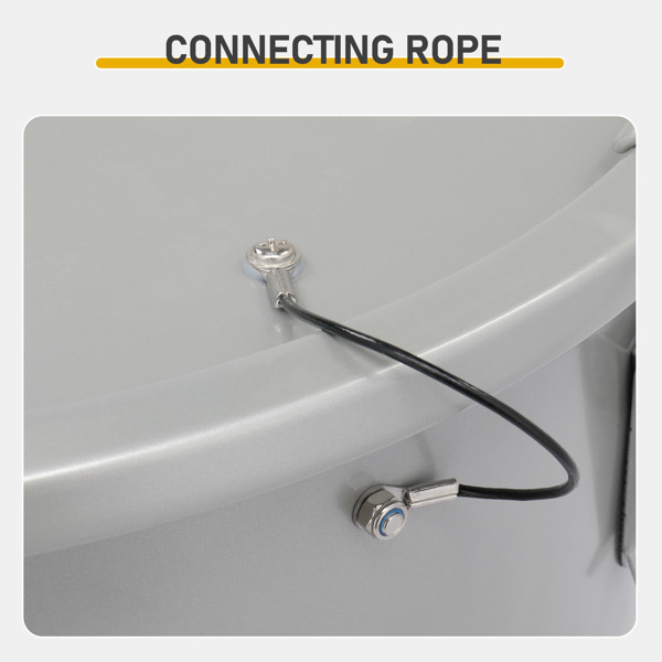 10加仑 钢+内外涂层 银色 带移动底座 滤油桶 炸锅-9