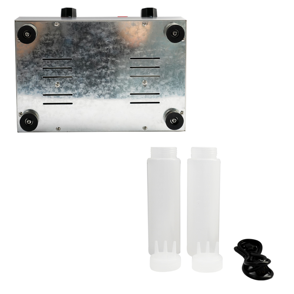 A3 酱汁泵2头美标110V Electric Sauce Bottle Warmer Nacho Cheese Warmer with 22oz bottle 86-185℉ 110V-6