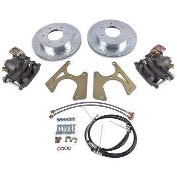 刹车盘套装 Rear Disc Brake Conversion Kit 6 Lug Fits for Chevy GMC C10 Suburban K10 C15 K15 Blazer Jimmy Truck 1961-1991