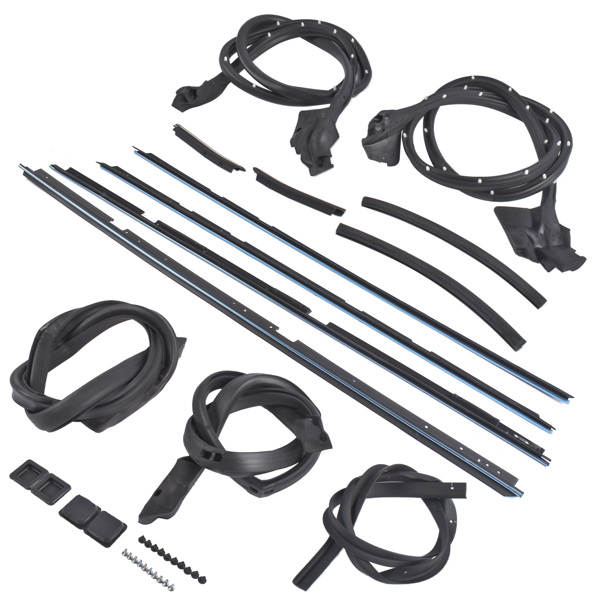 密封条 17Pcs Rubber Door Tailgate Weatherstripping Seal Kit Fit for Chevrolet El Camino GMC Caballero 1978-1987-3
