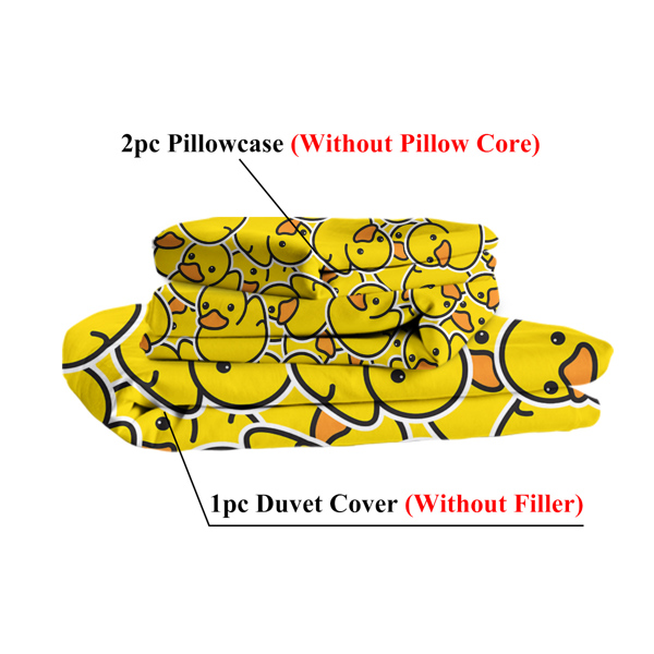 直销床品 KTBJ0418连续小黄鸭 美国中号USA FULL 80inchx90inch-26inchx20inch （temu仅可自提）-6