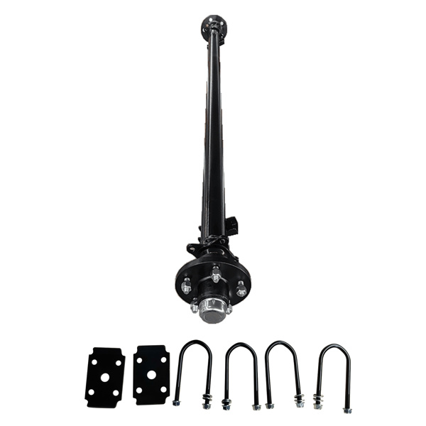 拖车轴 3500 lbs Trailer Axle, 5-Lug 4.5 Hubs - 85 Hub Face,70 Spring Center, U-Bolt Kit for Motorcycle Car Haulers ATV-1