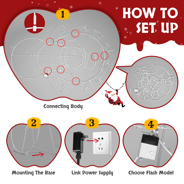 102*23*152cm  雪人扔礼盒  2D 多色灯 动态  圣诞灯饰雪人 4.5V 3.6W 美规-20