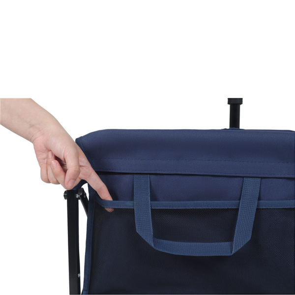 可扩展的双层多功能车，具有 100% 额外空间 - 用于露营、购物、运动、园艺、钓鱼的杂货车，支持 225 磅，深蓝色不支持Self-Pick Up-26