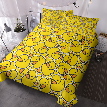 直销床品 KTBJ0418连续小黄鸭 美国中号USA FULL 80inchx90inch-26inchx20inch （temu仅可自提）
