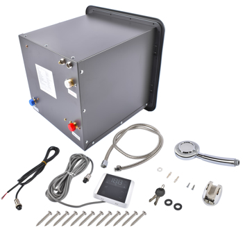 A3- 房车专用丙烷热水器 RV Tankless Water Heater 42000 BTU Gas Water Heater Remote Control 15"x15" Black