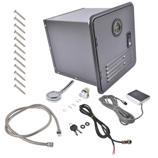 A3- 房车专用丙烷热水器 RV Tankless Water Heater 42000 BTU Gas Water Heater Remote Control 15"x15" Black-3