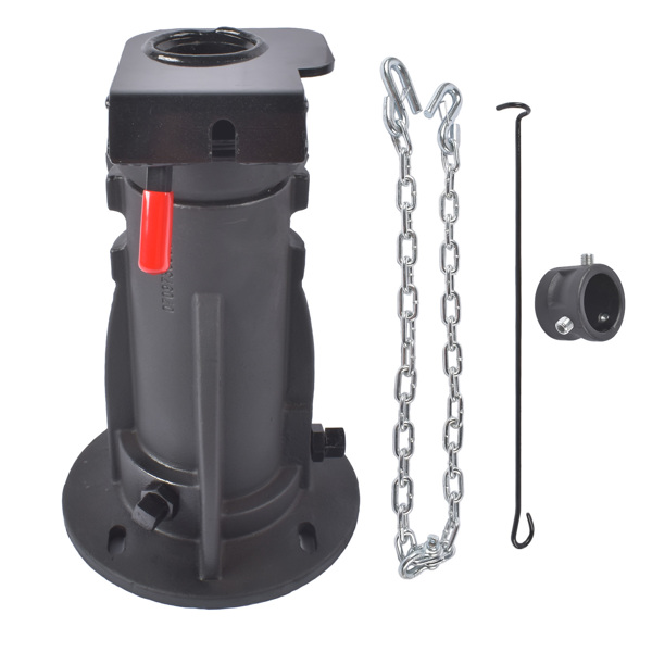 房车牵引座 12" to 16" Adjustable Cushioned 5th Wheel to Gooseneck Adapter C5G1216 20000 Lbs with Safety Chain for RV Trailer-3