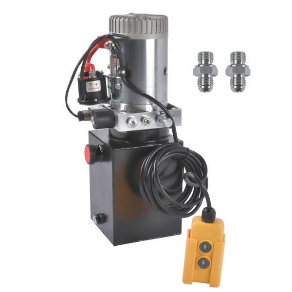 A3 液压泵 Single Acting 12 Volt 4 Quart Hydraulic Pump for Dump Trailers Quick Lifting-2