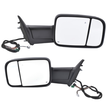 后视镜 Left + Right Power Heated Towing Mirror Fold Replacement for Ram 2500 3500 2019 2020 2021 CH1320506 CH1321506