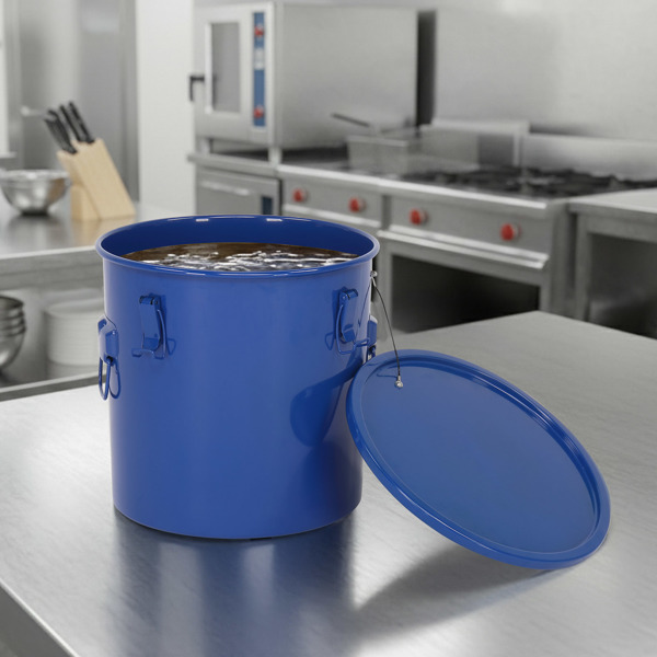 8加仑 钢+内外涂层 蓝色 滤油桶 炸锅-2