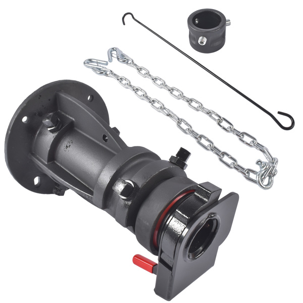 房车牵引座 12" to 16" Adjustable Cushioned 5th Wheel to Gooseneck Adapter C5G1216 20000 Lbs with Safety Chain for RV Trailer-9