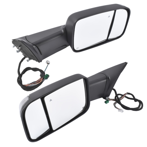后视镜 Left + Right Power Heated Towing Mirror Fold Replacement for Ram 2500 3500 2019 2020 2021 CH1320506 CH1321506-3