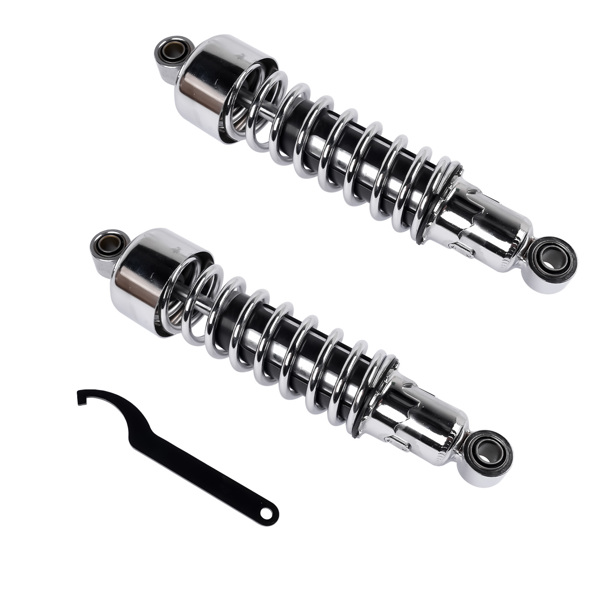 弹簧减震 Pair 11.75" Chrome Rear Shocks Fit for Harley Sportster XL 883 1200 1979-2012 FXR 1982-1994 Street Glide Touring Tour Glide FLT Electra Glide FLHT Road King FLHR Road Glide FLTR 54568-92-3